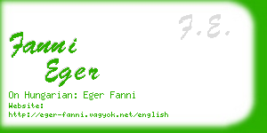 fanni eger business card